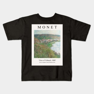 Claude Monet View of Vétheuil 1880 Exhibition Painting Kids T-Shirt